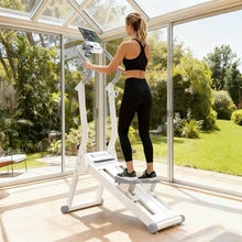 Load image into Gallery viewer, Magnetic Stair Stepper for Home, 16-Level Adjustable Resistance up to 77LBS, 350LBS Capacity, with Cup Holder &amp; Bluetooth APP, Folding Compact Cardio Climber(White)
