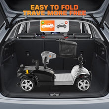 Load image into Gallery viewer, Wooken 4-Wheel Mobility Scooter for Seniors, Adults, Elderly, Foldable Mobility Scooter, Powered Mobility Scooter Wheelchair Device, All Terrain Compact Heavy Duty Mobility for Travel
