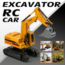 Load image into Gallery viewer, UMURSIM RC Hydraulic Excavator Toy, 6-Channel Remote Control Excavator with Metal Shovel &amp; Lights

