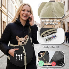 Load image into Gallery viewer, Dog Carrier Sling,Dog Carriers for Small Dogs &amp; Cats Under 20 lbs,Puppy Carrying Backpack Pet Purse with Pockets,Adjustable Shoulder Strap,Hands Free for Travel (Black)
