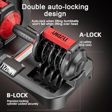 Load image into Gallery viewer, TYZDMY Adjustable Dumbbells Set of 2，Free Weights Dumbbells Set，Adjustable Dumbbell Set，52.5 lbs pair 105 lbs
