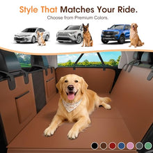 Load image into Gallery viewer, JKLESA Hard Bottom Dog Car Seat Cover, 52"×65", Waterproof PU Leather
