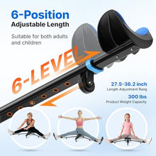 Load image into Gallery viewer, MERACH Split Machine, Stretching Equipment for Flexibility, 180° Leg Stretcher with 6-Level Length Adjustment &amp; Comfortable Pad, Home Stretch Machine for Dance, Gymnastics, 300lbs Capacity (Black)

