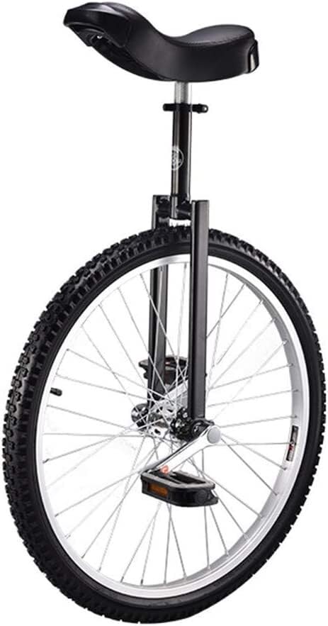 MDybf Wheeled Unicycle, Butyl Tire Wheeled Bicycle, Outdoor Sports and Fitness, Single Wheel Balanced Bicycle, Acrobatic Bike (Size : Black)