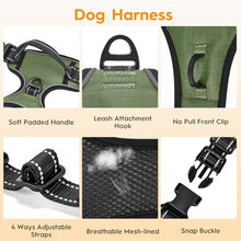 Load image into Gallery viewer, No Pull Dog Harness, No-Choke Soft Padded Reflective Dog Vest Harness with Front Clip &amp; Top Handle, 2 Quick-Release Buckles, Adjustable for Small Medium Large Dogs

