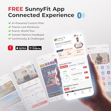 Load image into Gallery viewer, Sunny Health &amp; Fitness 2-in-1 Premium Power Stepper with 400lbs Weight Capacity and Resistance Bands, Low-Impact Cardio with Bluetooth and Free SunnyFit App - SF-S021054
