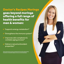 Load image into Gallery viewer, Doctor's Recipes Moringa, Complete Green Superfood, Natural Antioxidant Support, Non-GMO, 240 Vegan Caps, No Caffeine Soy Gluten
