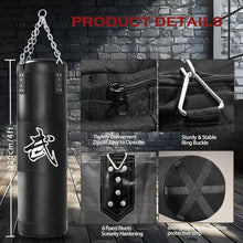 Load image into Gallery viewer, Mesetast Punching Bag for Adults, 4ft Heavy Boxing Bag Set with 12oz Boxing Gloves, MMA Karate Kickboxing Boxing Home Gym Martial Art - Unfilled
