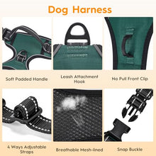 Load image into Gallery viewer, No Pull Dog Harness, No-Choke Soft Padded Reflective Dog Vest Harness with Front Clip &amp; Top Handle, 2 Quick-Release Buckles, Adjustable for Small Medium Large Dogs

