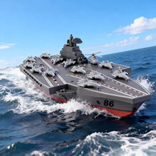 Load image into Gallery viewer, Ssccgym Remote Controlled Warship Battleship Aircraft Carrier 10km/h 4WD 2.4G RC Boat On Water Lakes Pools Exhibits Models
