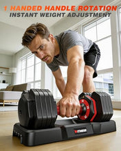Load image into Gallery viewer, Rendpas Adjustable Dumbbells Set of 2, Select Weight Dumbbell Set, 5 in 1 Free Dumbbell Set with Anti-Slip Texture Handle, Weight Set For Home Gym Suit both Men and Women
