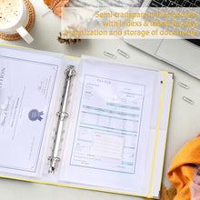Load image into Gallery viewer, XKDOUS Important Document Organizer Emergency Binder Life Organizer Folio Folders with 9 Pockets Expanding File Storage Holder for Papers, Letters, Cards, Bills, Passports, Photos
