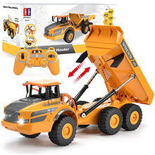 Load image into Gallery viewer, DOUBLE E Volvo RC Dump Truck Toy for Kids, Articulated Hauler, Remote Control Construction Toys Vehicles

