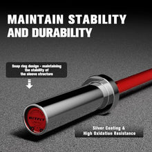Load image into Gallery viewer, RitFit Barbell Weight Set - 4/6FT Olympic Barbell with Weight Plates (55-275LB Total) -, 4FT Silver/Red Bar with 85LB Plates
