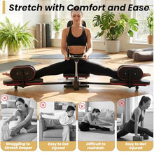 Load image into Gallery viewer, Leg Stretch Machine for Splits, 440LBS Heavy Duty Steel Frame Leg Stretcher, Split Machine Training Fitness for Home Gym, 240° Leg Stretching Equipment for Adults Teens Ballet Dance Gymnastics（Red）
