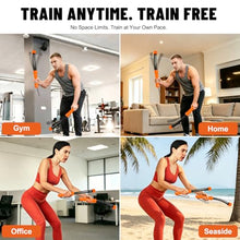 Load image into Gallery viewer, Weighted Ropeless Battle Rope, Heavy Duty Battle Sticks, Portable Fitness Equipment for Home Gym, HIIT, Cardio &amp; Full Body Strength Training for Men &amp; Women (Ropeless Orange)
