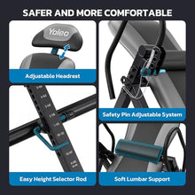 Load image into Gallery viewer, YOLEO ITX320 Inversion Table for Back Pain 2026 Foldable Inversion Table w/Removable Lumbar Pad, Reversible Ankle Holders, Easy Assembly

