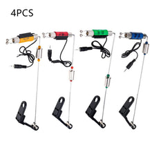 Load image into Gallery viewer, QCdeSoulBLV Bite Alarms Led, Carp Fishing Swingers Illuminated Bite Indicator Fishing Alarm Component with Hard Handle 4PCS, Swingers Indicator
