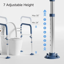 Load image into Gallery viewer, Loyoda Toilet Safety Rails for Seniors,Height-Adjustable Toilet Frame Width-Adjustable Toilet Handles Toilet Rail Provides Support for Seniors ， Pregnant ，Disabled
