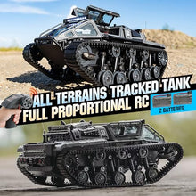 Load image into Gallery viewer, RC Military Tank Armored Fighting Car with LED Lights, 2.4G Remote Control (Grey)
