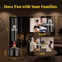 Load image into Gallery viewer, RORALA Punching Bag with Stand 70"-203lbs, Freestanding Heavy Boxing Bag Including 12OZ Boxing Gloves for Adult Youth Gift Selection Upgraded
