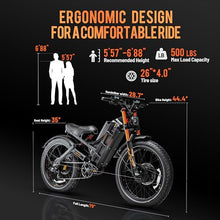 Load image into Gallery viewer, 2025 Romeo Pro 3-5000W 50MPH Dual Motor Electric Bike for Adults, 60V 80Ah Battery 200+ Miles Long Range Electric Bike
