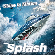 Load image into Gallery viewer, Shark RC Racing Boat for Kids &amp; Adults,2.4GHz High Speed Remote Control Boat W/ Dual Battery 50 Min Runtime,Waterproof
