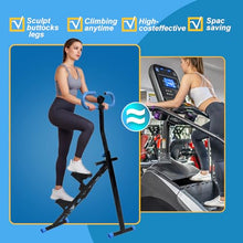 Load image into Gallery viewer, Stair Stepper for Home Gym, Foldable Vertical Climber Workout Machine, Full Body Cardio Machine with Adjustable Handles, LCD Monitor (Black)
