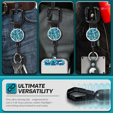 Load image into Gallery viewer, ClutchLoop Anti-Theft Phone Tether - Universal Adhesive Anchor, Retractable Steel Line and Locking Carabiner (Turquoise)
