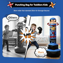 Load image into Gallery viewer, COMMOUDS 67inch Punching Bag for Kids, Inflatable Kids Boxing Set with Gloves, Fast Rebound Punching Bag for Practicing Karate, Taekwondo, MMA, Christmas/Birthday Gift for Boys Girls, Ages 6-14 (Blue)
