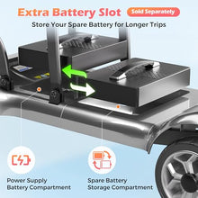 Load image into Gallery viewer, Lightweight Mobility Scooter for Adults &amp; Seniors - Cruise &amp; Airport Approved, 43lb Foldable Portable Motorized Scooters with Removable Lithium Battery for 12.4 Miles Travel, 300lb Capacity, Silver
