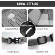 Load image into Gallery viewer, FEimaX Dog Harness and Leash Set for Walking, Soft Mesh Adjustable Easy Control Lightweight Cat Vest Harnesses with Reflective Strips, Escape Proof Small Dogs Cats Vests (Grey, Small)
