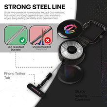 Load image into Gallery viewer, ClutchLoop Anti-Theft Phone Tether - Universal Adhesive Anchor, Retractable Steel Line and Locking Carabiner - Secure for Travel, Festivals, Content Creation &amp; Daily Protection.
