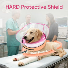 Load image into Gallery viewer, Supet Raised Inflatable Dog Cone After Surgery - Adjustable Recovery Donut Collar with Removable Shield to Stop Licking Wounds &amp; Protect Stitches - Soft Dog Cone Alternative for Large Dogs (Pink,XL)
