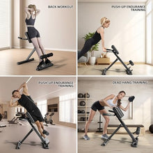Load image into Gallery viewer, FITKS360 Roman Chair Hyperextension Bench – Adjustable Back Extension Machine for Glutes, Hamstrings &amp; Lower Back – Foldable Multi-Purpose Workout Equipment for Home Gym
