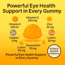 Load image into Gallery viewer, Doc Mila Lutein &amp; Zeaxanthin Gummies – Eye Vitamins for Adults 50+ &amp; Seniors – Eye Health Supplements for Over 50 Adults – Luteina y Zeaxantina para Los Ojos – 30 Chewable Gummy
