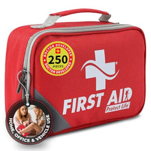 Load image into Gallery viewer, Protect Life Survival First Aid Kit for Home/Business, Camping Survival Kits | Mini Travel First Aid Kit | Camping Equipment | Small Kits for Car | Outdoor Emergency Survivals Pack - 250pcs
