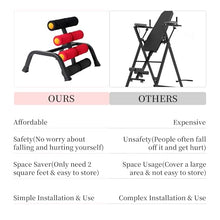 Load image into Gallery viewer, ISMIER Mini Inversion Table for Back Pain Relief, Foldable Back Stretcher with Massage Roller, 400LB Capacity Ab Machine
