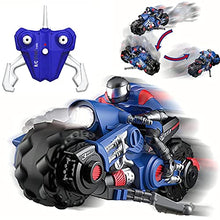 Load image into Gallery viewer, Liberty Imports 2.4Ghz RC Motorcycle Remote Control Stunt Drift Bike Racing Vehicle -  (Blue)
