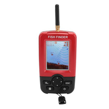 Load image into Gallery viewer, Jelquix Portable Fish Finder, LCD Screen Sonar Device, Wireless Fish Alarm with Depth Detection 0.6-36m, Ideal for All Fishing Types (Red)
