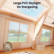 Load image into Gallery viewer, 8-10 Person Large Inflatable Camping Tents with Canopy, Blow Up Tent House 2 Rooms, 4 Season Hot Tent with Stove Jack &amp; AC Ports, Glamping Camping Tents for Outdoors, Easy Setup with Air Pump
