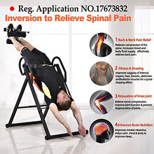 Load image into Gallery viewer, Teclor Inversion Table for Back Pain Relief, 350 lbs Capacity Strength Training Inversion Equipment, Decompression Table for Pain Therapy Training with Safe Belt &amp; Comfortable Ankle Holders
