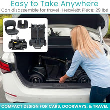 Load image into Gallery viewer, Vive 4 Wheel Mobility Scooter - Electric Powered Wheelchair Device - Compact Heavy Duty Mobile for Travel, Adults, Elderly - Long Range Power Extended Battery with Charger &amp; Basket

