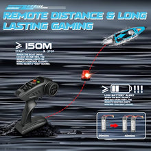 Load image into Gallery viewer, Levhorzn 34+MPH Brushless RC Boat for Adults &amp; Kids with 2 Rechargeable Batteries- (Cyan)
