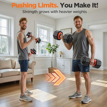 Load image into Gallery viewer, 2026 Updated Adjustable Dumbbell Set of 2, 10-in-1 Weights Dumbbell Set with Storage Box, 110lbs/55lbs
