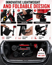 Load image into Gallery viewer, Ecomobi Light Weight Mobility Scooter for Seniors &amp; Adults, 12–30 Mile Range, Foldable Airline Approved Portable 4 Wheel Motorized Scooter with Removable Lithium Battery, 300 lb Capacity, MS02F Red
