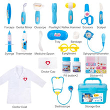 Load image into Gallery viewer, Liberry Doctor Kit for Toddlers 3 4 5 Years Old, Kids Doctor Play Set for Girls Boys Toy, Pretend Play Medical Kit with Stethoscope &amp; Costume for Birthday Gift Blue
