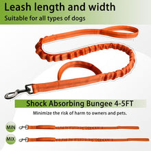 Load image into Gallery viewer, FOVRLZSE Bungee Dog Leash, Reflective Shock Absorbing, 4FT–5FT,Orange
