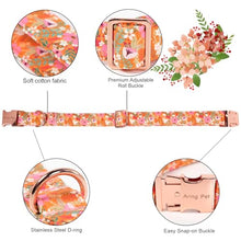 Load image into Gallery viewer, ARING PET Fall Dog Collar with Bow, Cute Daisy Floral Pet Collars with Quick Release Buckle for Puppy Small Medium Large Girl Boy Dogs-XL
