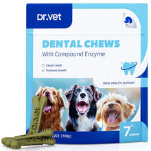 Load image into Gallery viewer, Dr.vet Dog Dental Chews, Dog Dental Sticks for Plaque and Tartar Remover for Dogs, Dog Breath Freshener and Teeth Cleaning Treats, Rawhide Free Dog Chews for Small Breed Dog Treats, 100g (7 Sticks)
